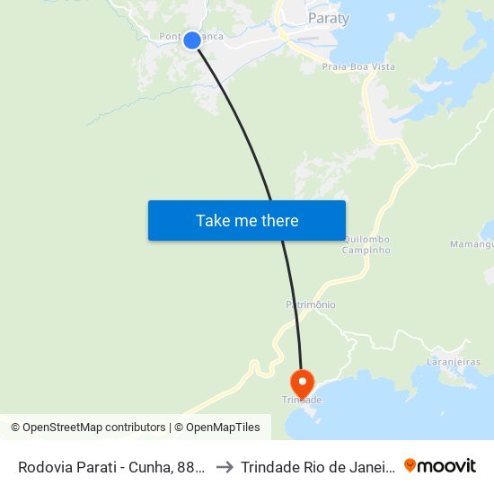 Rodovia Parati - Cunha, 8849-10145 to Trindade Rio de Janeiro Brazil map