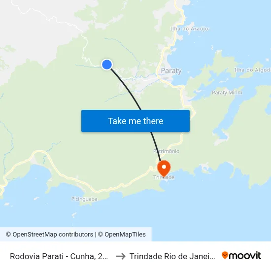 Rodovia Parati - Cunha, 2543-2805 to Trindade Rio de Janeiro Brazil map