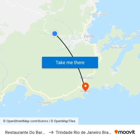 Restaurante Do Barão to Trindade Rio de Janeiro Brazil map