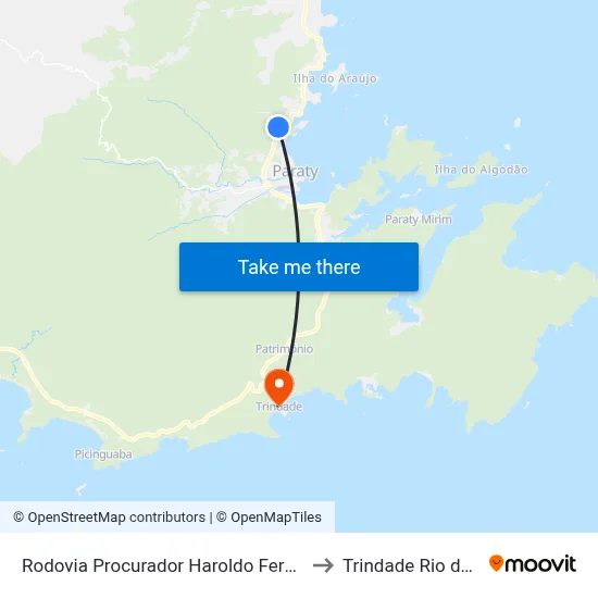 Rodovia Procurador Haroldo Fernandes Duarte, 48977-51731 to Trindade Rio de Janeiro Brazil map