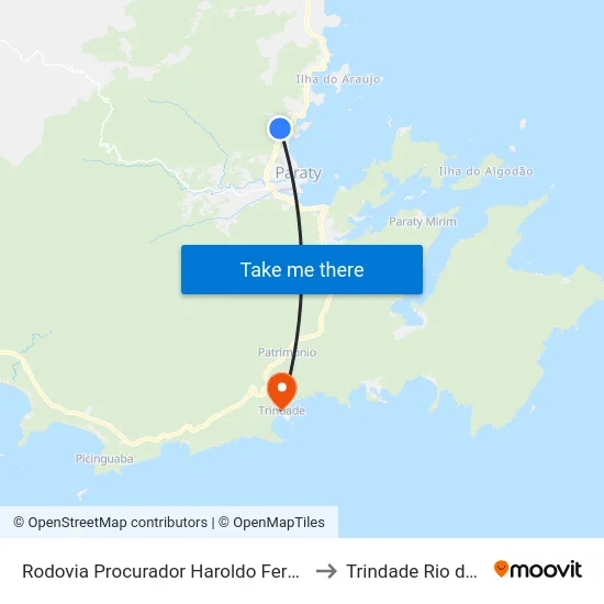 Rodovia Procurador Haroldo Fernandes Duarte, 48978-51732 to Trindade Rio de Janeiro Brazil map