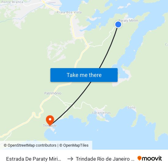 Estrada De Paraty Mirim, 110 to Trindade Rio de Janeiro Brazil map