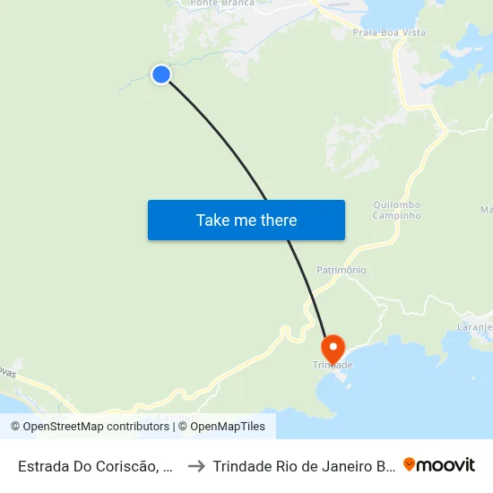 Estrada Do Coriscão, 1001 to Trindade Rio de Janeiro Brazil map