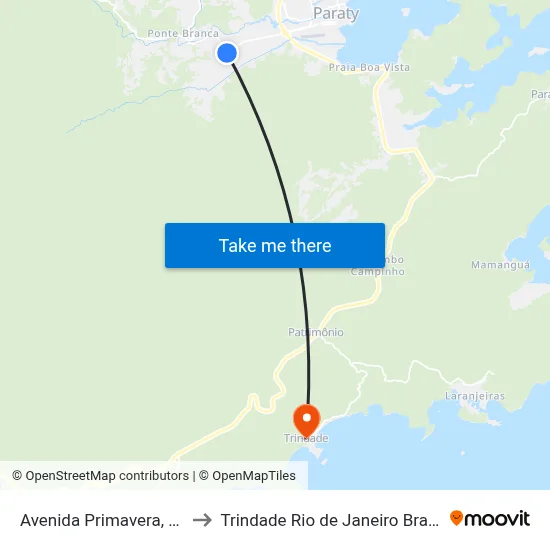 Avenida Primavera, 20 to Trindade Rio de Janeiro Brazil map