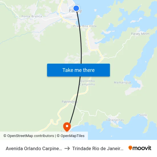 Avenida Orlando Carpinelli, 388 to Trindade Rio de Janeiro Brazil map
