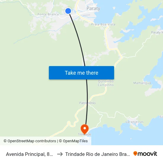 Avenida Principal, 860 to Trindade Rio de Janeiro Brazil map