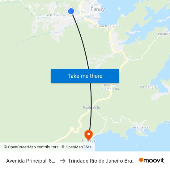 Avenida Principal, 860 to Trindade Rio de Janeiro Brazil map
