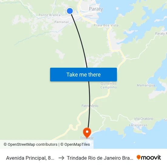 Avenida Principal, 860 to Trindade Rio de Janeiro Brazil map