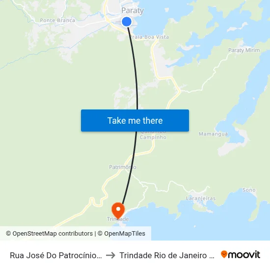 Rua José Do Patrocínio, 197 to Trindade Rio de Janeiro Brazil map