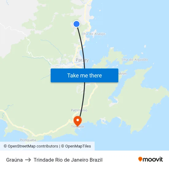 Graúna to Trindade Rio de Janeiro Brazil map