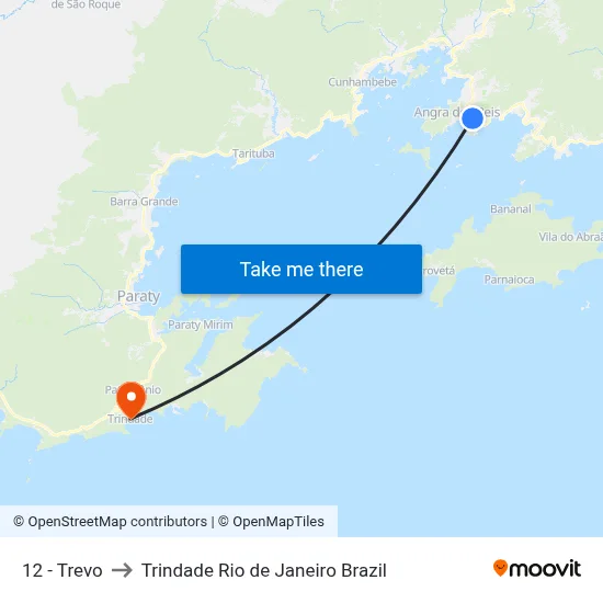 12 - Trevo to Trindade Rio de Janeiro Brazil map
