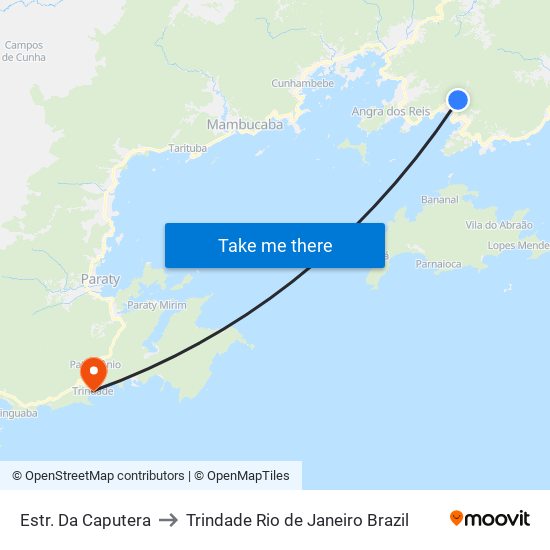 Estr. Da Caputera to Trindade Rio de Janeiro Brazil map