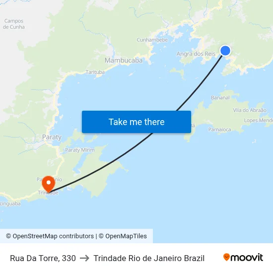 Rua Da Torre, 330 to Trindade Rio de Janeiro Brazil map