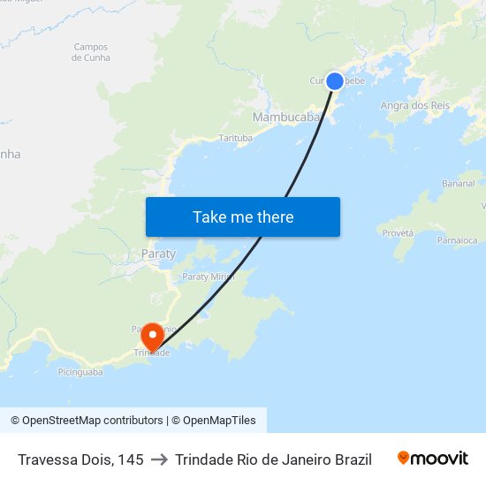 Travessa Dois, 145 to Trindade Rio de Janeiro Brazil map