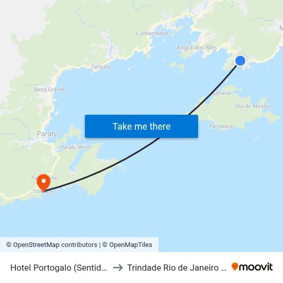 Hotel Portogalo (Sentido Rio) to Trindade Rio de Janeiro Brazil map