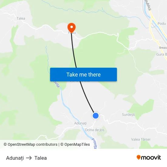 Adunați to Talea map