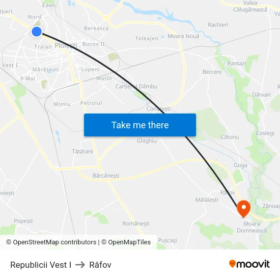 Republicii Vest I to Râfov map