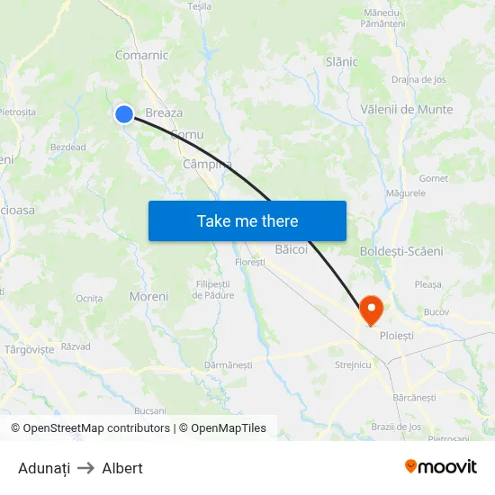 Adunați to Albert map