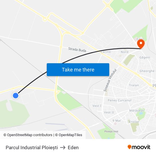 Parcul Industrial Ploiești to Eden map