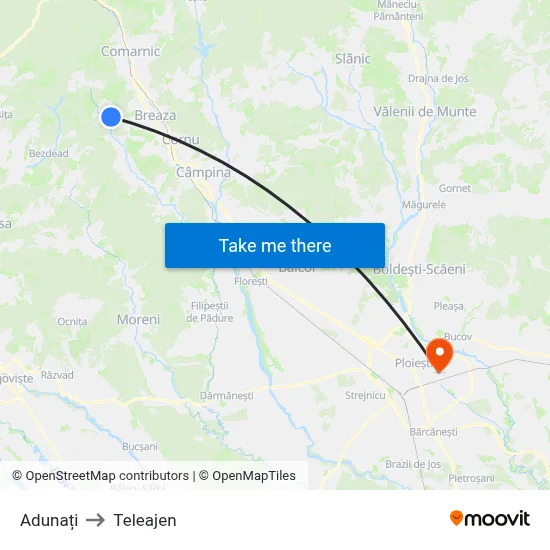 Adunați to Teleajen map