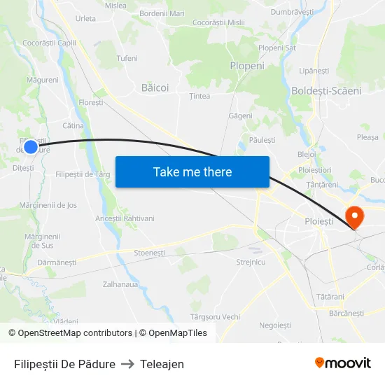Filipeștii De Pădure to Teleajen map