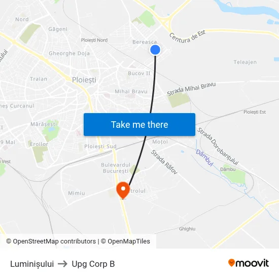 Luminișului to Upg Corp B map