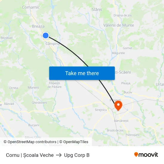 Cornu | Școala Veche to Upg Corp B map