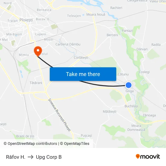 Râfov H. to Upg Corp B map