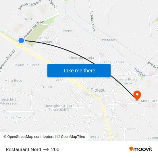 Restaurant Nord to 200 map