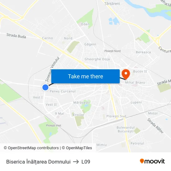 Biserica Înălțarea Domnului to L09 map