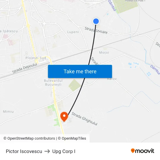 Pictor Iscovescu to Upg Corp I map