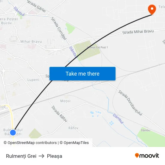 Rulmenți Grei to Pleașa map