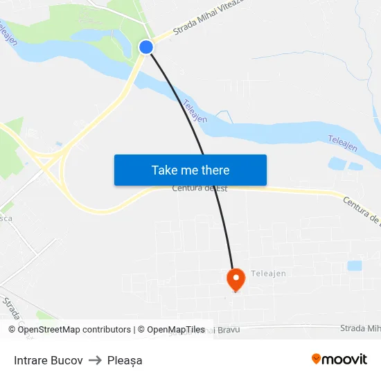 Intrare Bucov to Pleașa map