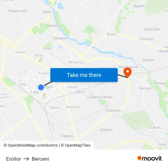 Eroilor to Berceni map