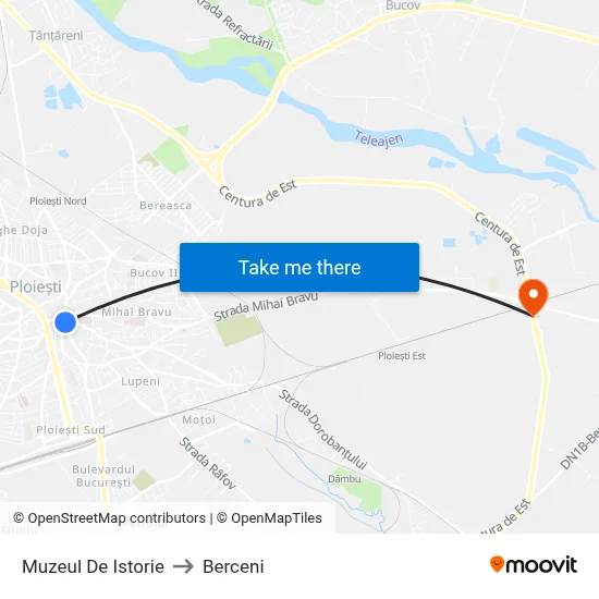 Muzeul De Istorie to Berceni map