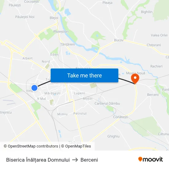 Biserica Înălțarea Domnului to Berceni map