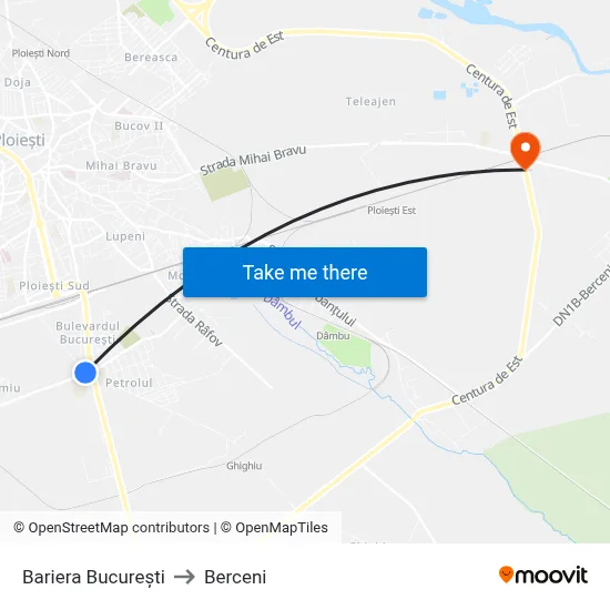 Bariera București to Berceni map