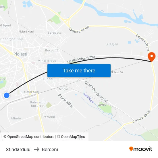 Stindardului to Berceni map