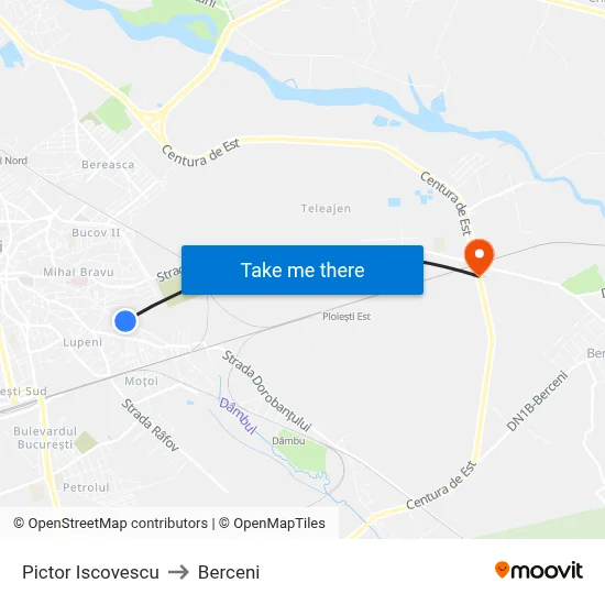 Pictor Iscovescu to Berceni map