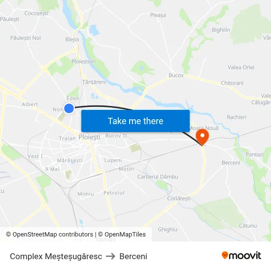 Complex Meșteșugăresc to Berceni map