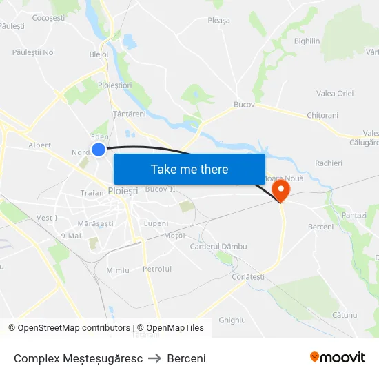 Complex Meșteșugăresc to Berceni map