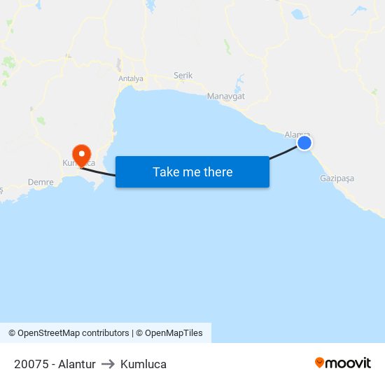 20075 - Alantur to Kumluca map
