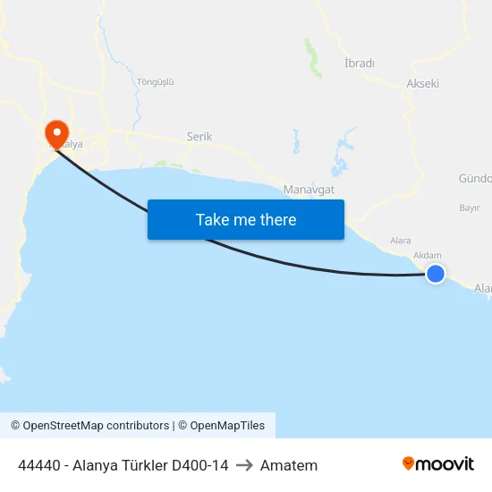 44440 - Alanya Türkler D400-14 to Amatem map