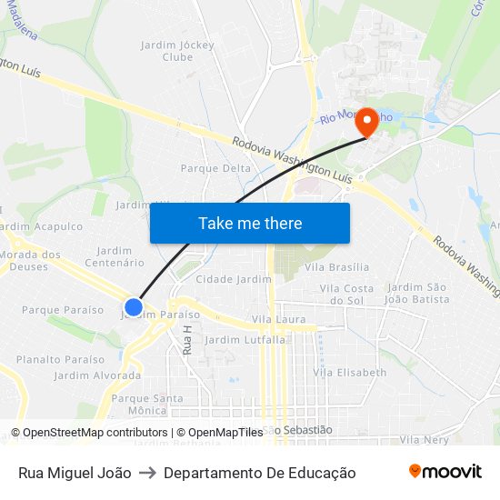 Rua Miguel João to Departamento De Educação map