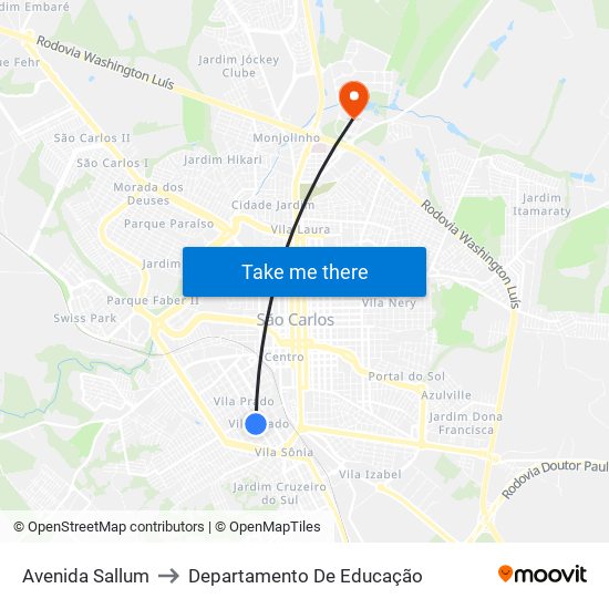 Avenida Sallum to Departamento De Educação map