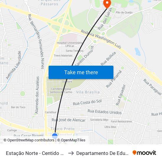 Estação Norte - Centido Centro to Departamento De Educação map