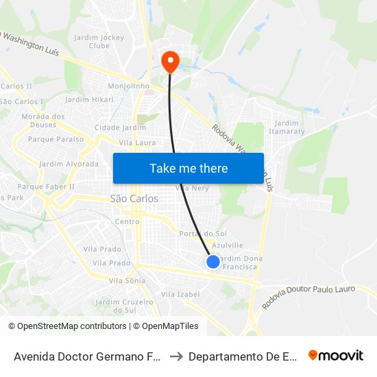 Avenida Doctor Germano Fher Júnior to Departamento De Educação map