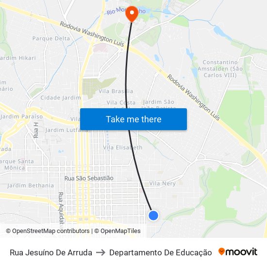 Rua Jesuíno De Arruda to Departamento De Educação map