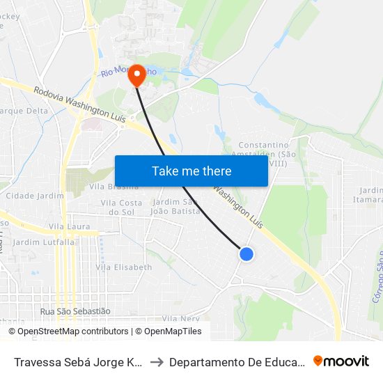 Travessa Sebá Jorge Kebe to Departamento De Educação map