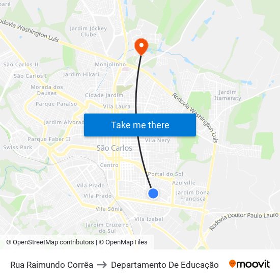 Rua Raimundo Corrêa to Departamento De Educação map